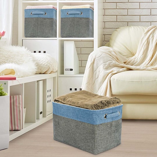 Sorbus 15" Twill Collapsible Storage Basket Set